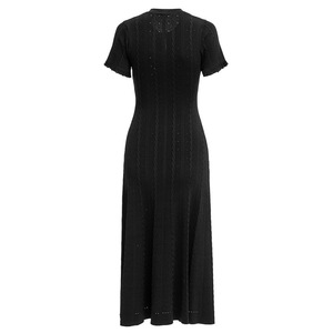 Abito casual da donna estivo abito casual Slim francese abito da donna a manica corta a girocollo lungo in maglia - Product Image 3