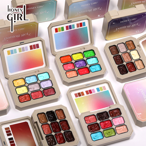 HONEY GIRL <span class=keywords><strong>Palette</strong></span> d'<span class=keywords><strong>art</strong></span> d'ongle personnalisée 21 styles 9 couleurs UV LED Soak-Off French Satin Pat Pat Gel Private Design - Product Image 1