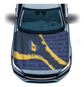 Housse de capot de voiture personnalisée avec drapeau du Honduras, en polyester extensible, ajustement universel, couleurs vives, accessoires patriotiques pour voitures et camions - Product Image 3