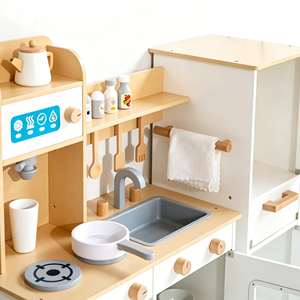 <span class=keywords><strong>Cuisine</strong></span> en bois de style japonais pour enfants, <span class=keywords><strong>grande</strong></span> <span class=keywords><strong>taille</strong></span>, ensemble de simulation de <span class=keywords><strong>cuisine</strong></span>, <span class=keywords><strong>jouet</strong></span> de préparation des aliments - Product Image 5
