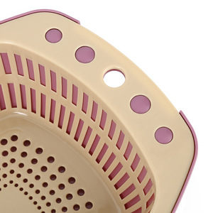 Double Layer Plastic Colander Strainer For Kitchen Vegetable Fruit Washing Dishwasher Safe Hand Wash Only PP Material - Product Image 4