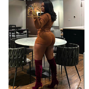 Nuovo Completo <span class=keywords><strong>Donna</strong></span> Primavera Autunno Giacca Corta in Camoscio + Shorts Coordinati Set 2 Pezzi <span class=keywords><strong>Sexy</strong></span> Y2K <span class=keywords><strong>Abbigliamento</strong></span> <span class=keywords><strong>Donna</strong></span> 2026 - Product Image 5