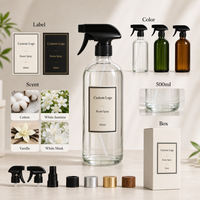 Diffuseur d'ambiance personnalisé en verre de 500 ml avec parfum coton et lin pour maison, hôtel, bureau, chambre, voiture