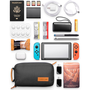 Organisateur de sac technologique, petite pochette pour appareils électroniques, étui de voyage haut de gamme en cuir pour câbles, cordons et chargeurs - Product Image 3