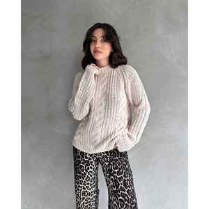 Pull en tricot à col rond pour femmes noires, manches longues, anti-boulochage, 14 Gg, style décontracté - Product Image 5