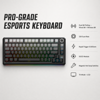 Clavier de jeu LDON LX83 Esports à interrupteurs magnétiques, sans fil tri-mode, RGB, USB Type-C, taux de polling 8K, 0,005 mm, commande en gros