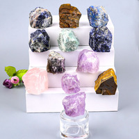 Bouchon de flacon de parfum en cristal d'améthyste naturelle brute, forme ronde, avec flacon d'aromathérapie en verre format voyage