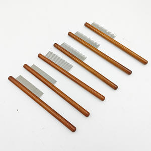 Accesorios Duraderos para Mascotas, Herramienta de Aseo de Acero Inoxidable y Madera, Peine para Pulgas y Cepillo para Eliminar Pelo, Herramienta de Limpieza para Perros y Gatos - Product Image 1