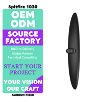 Sayap Depan GY Carbon Hydrofoil Spitfire 1030 Hitam 1525sqcm untuk Selancar Air Laut, Sayap Foiling untuk Carving yang Lancar dan Performa Tinggi