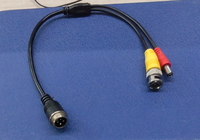 Cooyear Aviation M 12 4Pin mâle BNC DC RCA femelle adaptateur câble lecteur de jeu bureau Protection contre les courts-circuits ABS tout neuf