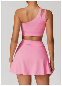 P835カスタムロゴレディース2ピーステニスウェアスーツランニングスポーツゴルフスカート裏地付きジム & テニスゴルフスカートカスタマイズ可能 - Product Image 3