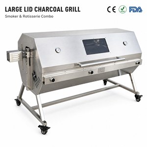 Four à rôtir d'agneau entier commercial automatique rotatif en acier inoxydable de qualité alimentaire moderne personnalisé pour <span class=keywords><strong>barbecue</strong></span> extérieur CE RoHS OEM - Product Image 2