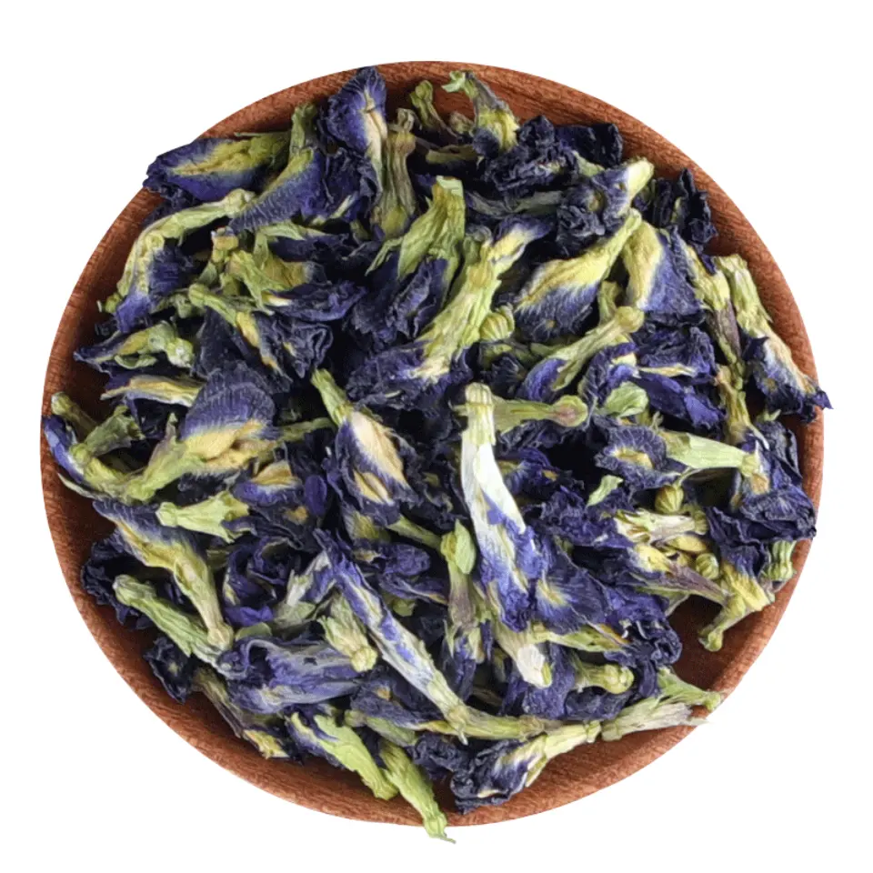 Té orgánico de guisante de mariposa azul seco a bajo precio, bebidas saludables, flores secas, Color que cambia de té de hierbas, Té Azul