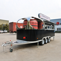 Camion de restauration mobile CAMPTRL avec cuisine complète, remorque alimentaire portable, chariot de restauration rapide, utilisation pour restaurant de crème glacée