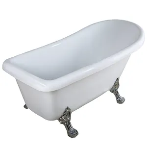 Baignoire Portable classique française en acrylique, pour salle de bain classique simple, vente en gros,