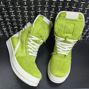 Chất Lượng Cao Khởi Động Ren up Sneakers Cao Hàng Đầu Đường Phố Phong Cách Thiết Kế Lông Giày Thể Thao Cho Nam Giới Giày Thể Thao Với Lông Thú - Product Image 5