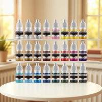 Ensemble de peinture miniature de 24 couleurs, peinture à base d'eau écologique, peinture rapide, pigments élevés, couleurs de modèle pour figurines en plastique, métal, résine