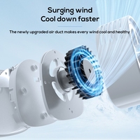 Ventilateur portable pliable Pluska G04 à 3 vitesses de vent, 800 mAh, à porter autour du cou, pour le camping, la randonnée, la plage