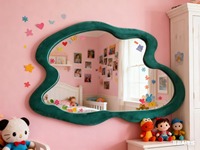 Miroir sur pied pleine longueur avec grand cadre en bois pour décoration intérieure, vente en gros, personnalisable