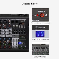VOXFULL TSD40 professionnel OEM 4 canaux intégré 99 effets numériques fonction de réglage de l'égalisation Console de mixage audio