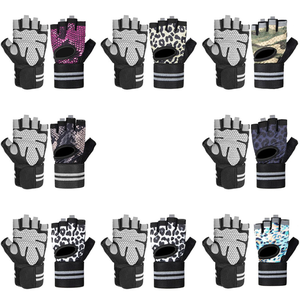 Gants de sport unisexes mi-doigts respirants et antidérapants avec sangle de poignet réglable pour la musculation à domicile, le cyclisme et les sports de plein air - Product Image 5