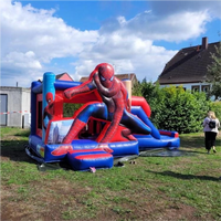 Château gonflable de super-héros extérieur commercial Spiderman excitant Spiderman Jumper Fun Bounce House