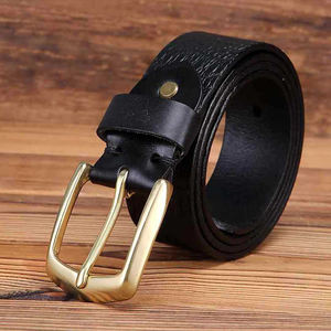 Ceinture en cuir de veau pour homme, style rétro, logo crocodile élégant, réglable, ceinture de luxe pour homme, ceinture de travail pour homme, ceinture de créateur de mode - Product Image 2