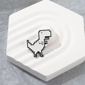 Broches de píxeles de dinosaurios simples personalizados, alfileres de esmalte suave, insignias de solapa, artesanías de Metal de animales antiguos, regalo para niños y amigos - Product Image 3