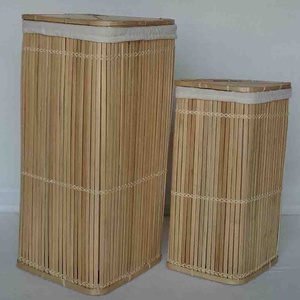 Juego de cestas de almacenamiento de bambú Premium hechas a mano de Vietnam, soluciones de lavandería hábilmente ecológicas, artesanías de bambú Premium - Product Image 2