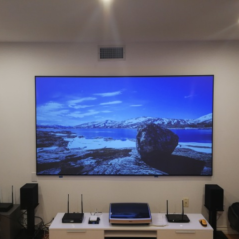 TELON 100" 16:9 CBSP ALR Narrow Bezel Ambient Light Reflection Aluminum Frame 4K Anti-light Projection Screen Dark Gray Portable