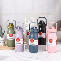 Bouteille isotherme en acier inoxydable 316 épaissie avec paille, grande capacité, design moderne, personnalisable, portable
