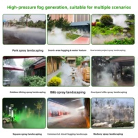Système de brumisation haute pression pour humidification et refroidissement, atomiseur de brouillard artificiel pour le refroidissement extérieur des jardins et des parcs d'attractions