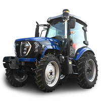 Tracteur agricole YTO Lovol 90HP 100HP 4x4 diesel à roues, moteur et boîte de vitesses multifonctionnels, équipé pour l'agriculture