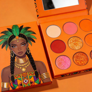 Sombra de Ojos Profesional en 9 Tonos Cálidos de Naranja, Pigmento Cosmético, Logotipo Privado, Venta al por Mayor - Product Image 4