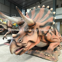 Özel Yapım Robotik Triceratops Modeli Mekanik Animatronik Dinozor Dış Mekan Dino Dekorasyonu Olarak
