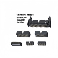 Conector IDC Recto de 2x6 Pines (12P) con Paso de 1.27mm, Caja Personalizada, Carcasa de Nylon de 4.9mm, Contactos de Cobre Chapados en Oro para PCB