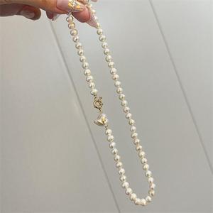 Collar de Perlas de Agua Dulce Exquisito de Zhizhen Zhuji, Inspirado en el Estilo de la Emperatriz Viuda Occidental, Fresco y Dulce - Product Image 3