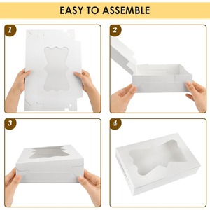 กล่องเบเกอรี่ กล่องคุกกี้ เหมาะสำหรับใส่ช็อกโกแลตสตรอว์เบอร์รี ของหวาน คุกกี้ ปรับแต่งได้ตามต้องการ - Product Image 3