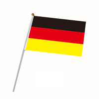 Mât de drapeau télescopique portable en acier inoxydable avec poignée en éponge colorée, réglable à la main pour guide touristique, vente en gros