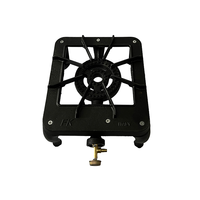 Réchaud à gaz portable moderne sans fumée pour camping en extérieur, allumage piézoélectrique, revêtement antiadhésif chromé, design pliable compact, idéal pour la cuisine en groupe