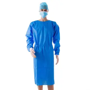 Blouse chirurgicale médicale renforcée non tissée jetable 45 g/m² en paquet individuel PPE