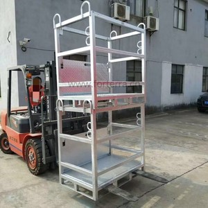Soporte de Cilindros de <span class=keywords><strong>Gas</strong></span> de Acero Inoxidable para Oxígeno y Helio, Jaula de Almacenamiento de Cilindros de <span class=keywords><strong>Gas</strong></span> para Transporte con Montacargas - Product Image 5