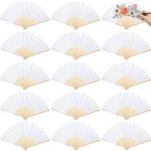 Éventail pliant portatif en tissu pour femmes, idéal pour mariage, danse, bricolage, style chinois et japonais, en bambou - Product Image 2