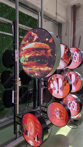 Panneau matriciel LED RGB rond double face personnalisable, vidéo 3D, intérieur/extérieur, étanche, pour enseignes de magasins de détail et salons professionnels - Product Image 6