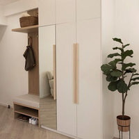 Armoire d'entrée multifonctionnelle moderne américaine personnalisée sans formaldéhyde en acier inoxydable 304 SS304 étagère à chaussures de salon