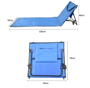 Silla de playa <span class=keywords><strong>plegable</strong></span>, cojín portátil para exteriores, sin arena, con respaldo - Product Image 5