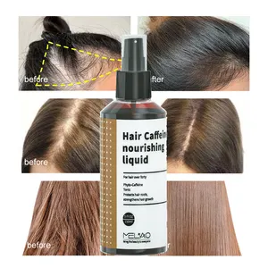 Melao caffeine shampoo líquido nutritivo, tônico para crescimento de cabelos soltos, antiqueda de cabelos, óleo para mulheres negras, etiqueta privada