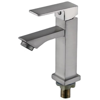 Robinet de salle de bain moderne personnalisé, à montage sur pont, à poignée unique, à trou unique, en chrome, en zinc, pour lavabo, pour usage scolaire