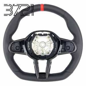 Volant en fibre de carbone pour BMW LCI G01 G02 G05 G20 G30 F30 F10 M Sport Performance, volants de course en cuir personnalisés 2012-2025 - Product Image 1