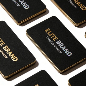 Cartes de visite personnalisées estampées à l'or avec papier couché/offset et logo personnalisé - Product Image 1